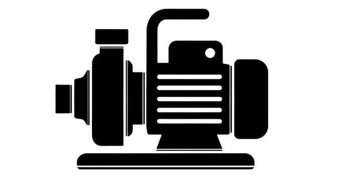 Motorized water pump machine for farm irrigation icon vector illustration