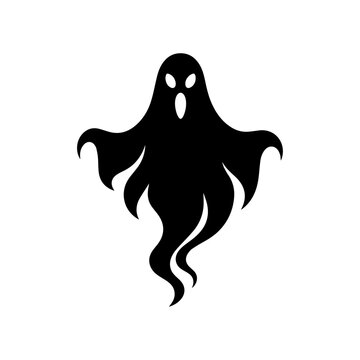 Halloween ghost illustration vector design logo