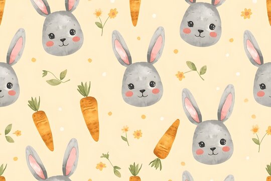 Cute rabbit pattern background