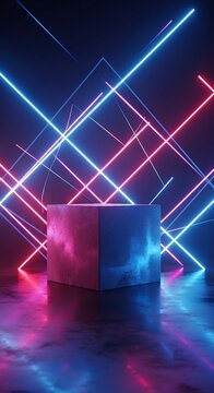 Prism of Dreams: Neon Echoes and a Luminous Pedestal