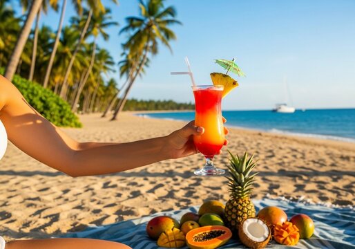 Golden hour, tropical bliss.