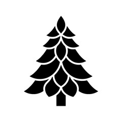 Obraz premium Stylized Christmas tree flat design vector illustration