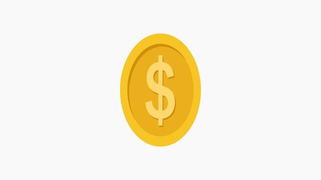 Spinning Dollar Coin Motion Graphics Transparent Background - Dollar Coin Spin Animation Transparent Overlay