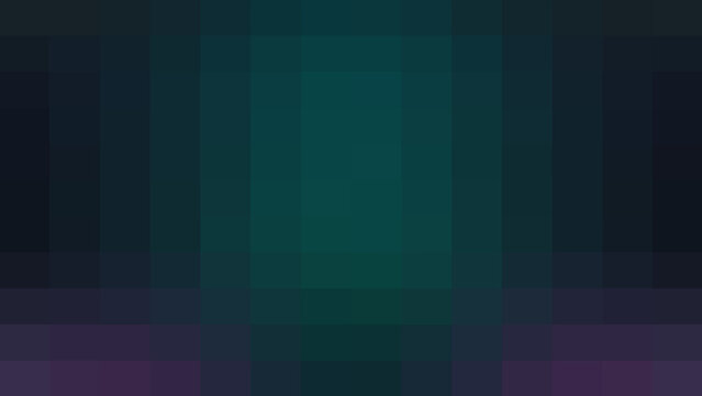 Abstract dark background with a large pixelated grid pattern, featuring deep teal and purple tones for a retro gaming or modern digital technology themed creative design project.