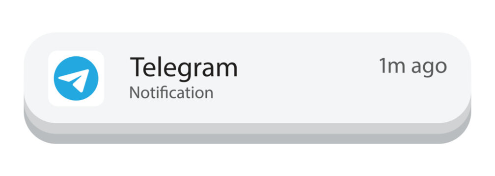 Telegram Notification Interface, Editorial Use Only