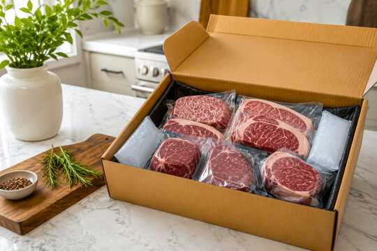 Premium Wagyu and steak selection in home delivery gift box