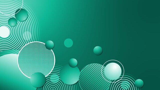 Abstract background with layered circles and dots animation, modern geometric design smooth gradients and concentric rings