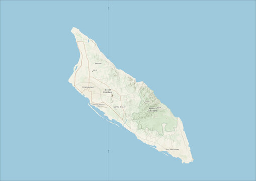 Highly Detailed Political and Physical Map of Aruba with Shaded Relief and Neighboring Countries