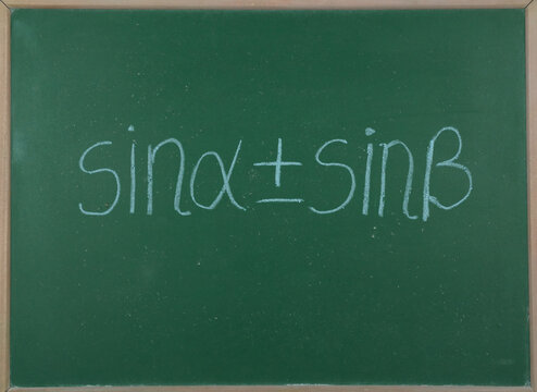 Sum and difference of sines on a classic green school board