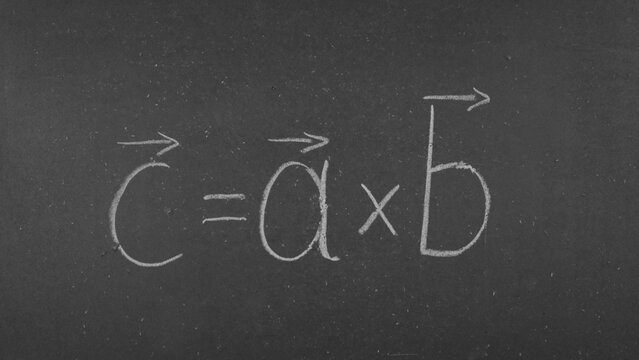 Vector multiplication formula from physics and linear algebra