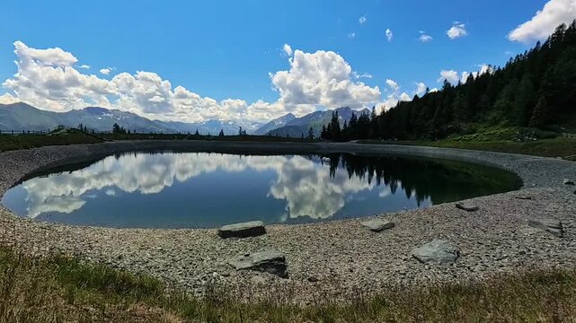 4K Timelapse alpine video with moving Clouds at Rauris, Zell am See, Pinzgau, Salzburg, Austria