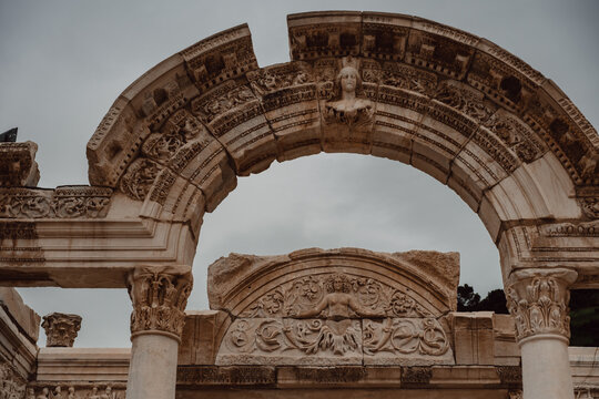 Ephesus izmir Turkiye roman ruins Hadrian temple