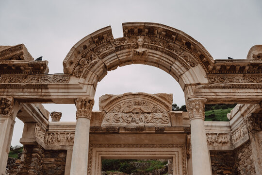 Ephesus izmir Turkiye roman ruins Hadrian temple