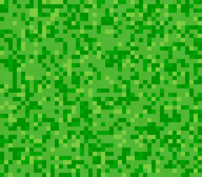 Pixel grass game background, 8bit blocks green pattern