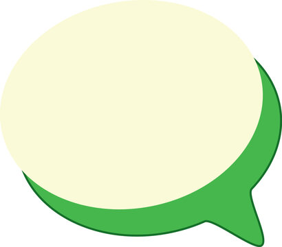 Digital communication bubble graphic with clear copy space for a tag, ideal for online promotion and advertising messages.