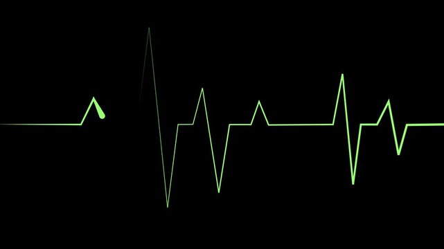 Minimal heartbeat line electrocardiogram style pulse health and medical concept animation