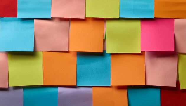 colorful sticky notes wall