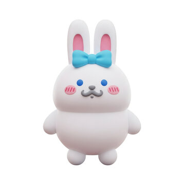 Cute kawaii bunny character design