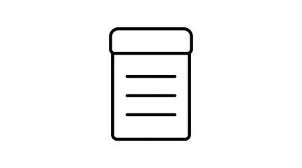 Minimalist outline icon of a notepad or memo pad for digital interface design. © Ahmat