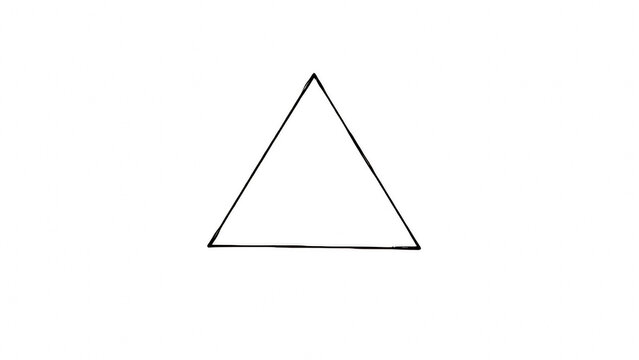 Minimalist white triangle outline on black background