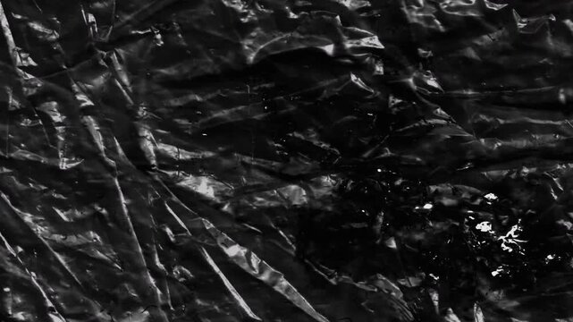 Plastic Overlay Background with Glossy Plastic Film and Wrinkle Effects