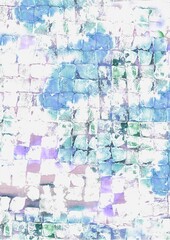 Naklejka premium Hand Painted Mosaic Watercolor Background Texture Set