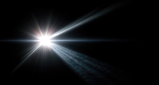 Intense light burst radiating from center