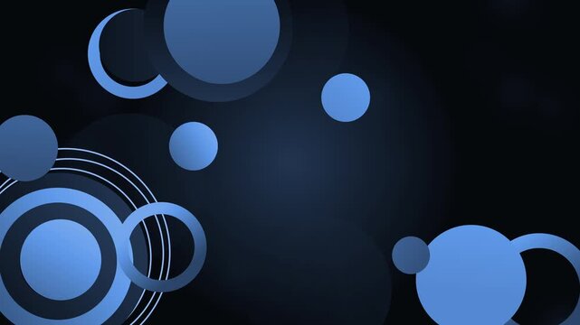 Abstract circles and rings background with glowing gradient shapes modern decorative design animation