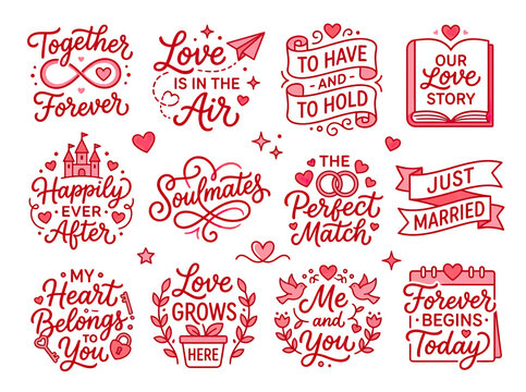 Romantic Quotes and Symbols, Valentine's Day Collection