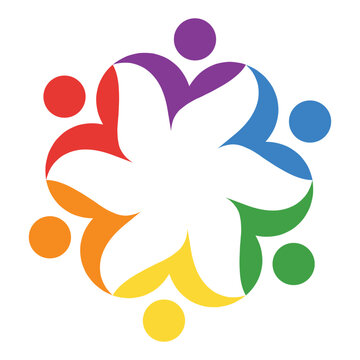 Colorful Abstract Design Representing Unity and Community in Modern Style