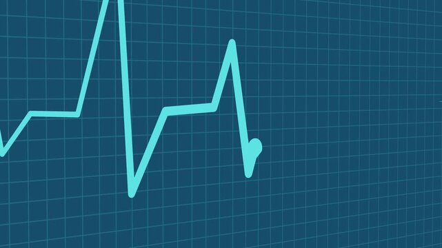 Heartbeat line pulse waveform medical concept health monitor background simple minimal design animation
