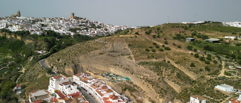 Aerial view of Arcos de la Frontera, Southern Spain