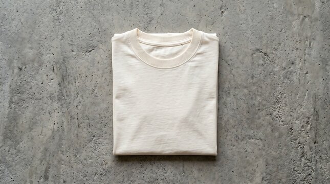 Premium Cotton White T-Shirt Flat Lay Mockup with Vintage Typography
