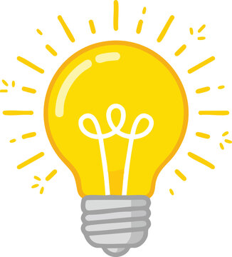 Innovative idea modern stylish icon with light bulb