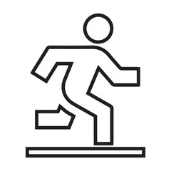 Running Emergency Exit Symbol Icon
