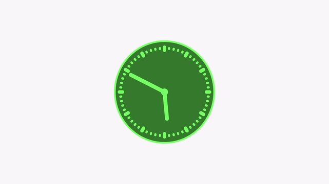 Simple analog clock icon showing time and deadlines animation