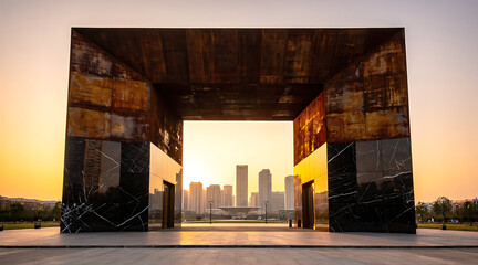Fototapeta premium Modern architecture cityscape urban landscape.