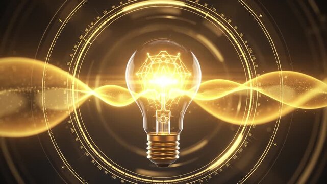 Brilliant illumination of innovation and technological advancement, symbolizing groundbreaking ideas, creative insights, and the spark of discovery in a futuristic digital realm