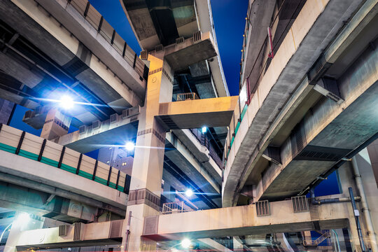 Hakozaki Interchange in Tokyo on a Summer Eve