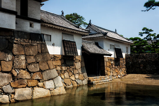 Summer Scene at Takamatsu Castle in Shikoku, Japan