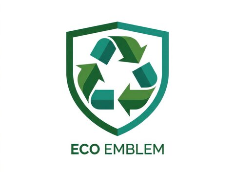 Creative eco friendly emblem showcasing leaf symbol to promote environmental awareness