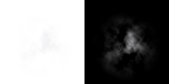 Detailed textured white smoke cloud with soft wisp and swirl, realistic cloud overlay png