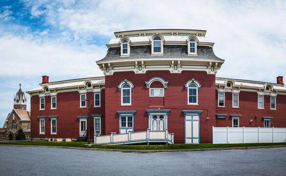 Port Henry historic downtown skyline and landmark buildings in Moriah, New York