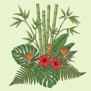 Close-up of blooming red pineapple lily flowers.