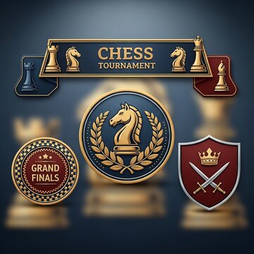 Chess tournament grand finals promotional graphic.