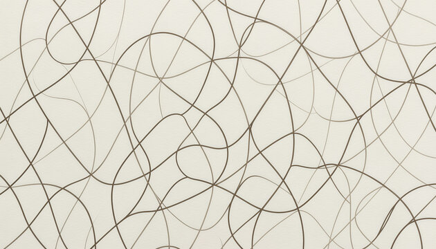 Minimalist abstract line art pattern on neutral background