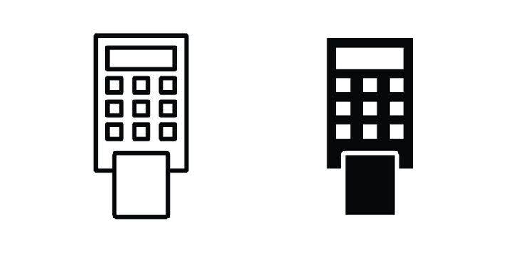 Card machine icon editable pictograms kit