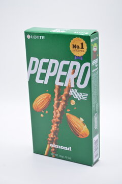 Lotte pepero stick flavor almond box in Manila, Philippines