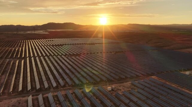 Aerial view of photovoltaic power generation in Northwest China