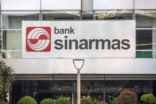 Signage of Bank Sinarmas in Jakarta